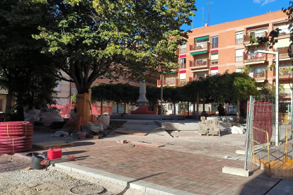 Estat actual dels treballs a la plaça del Víctor.