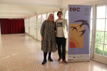 La regidora de Cultura de l'Ajuntament de Tarragona i el director artístic del Festival REC a la presentació de la 23a edició del certamen.