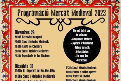 Cartel del Mercado Medieval de Castellvell del Camp.