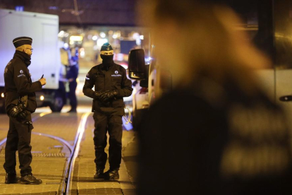 Imatge de la policia a Brussel·les.