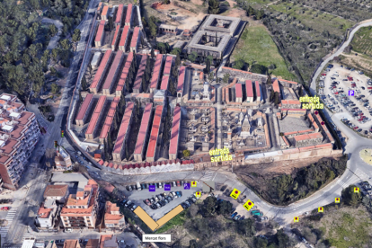 Plano del dispositivo especial de Tráfico en torno al Cementerio de Tarragona.