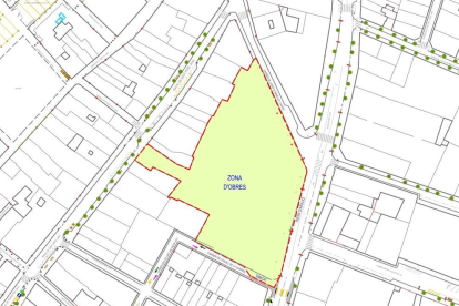 Imatge del plànol del lloc on es duran a terme les obres.
