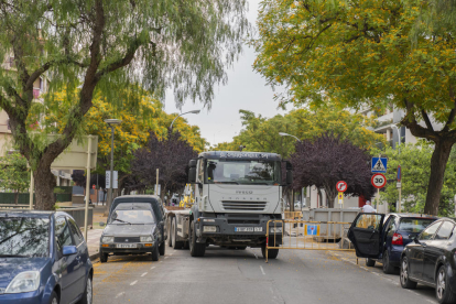 Imatge d'arxiu de les obres al carrer Orquídies de Cambrils.