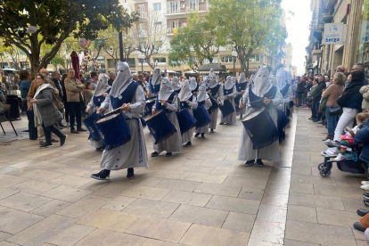 Un moment de la recollida dels Misteris de Setmana Santa de Tarragona.