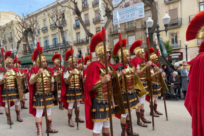 Un moment de la recollida dels Misteris de Setmana Santa de Tarragona.