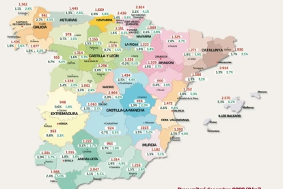 Mapa del preu de l’habitatge a l’Estat espanyol.