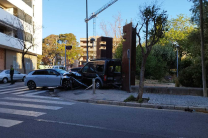Imatge de l'accident al Camí de Valls de Reus.