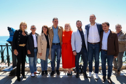 Imatge de la visita per sorpresa de Pedro Sánchez a Tarragona.