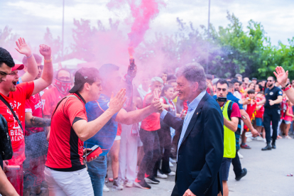 Imatges prèvies al partit entre el Nàstic i el Málaga