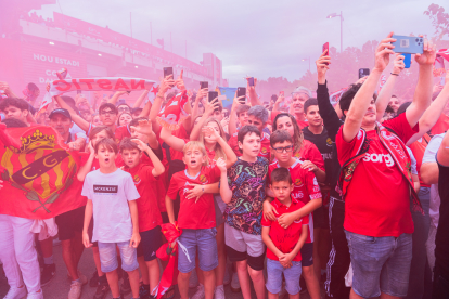 Imatges prèvies al partit entre el Nàstic i el Málaga