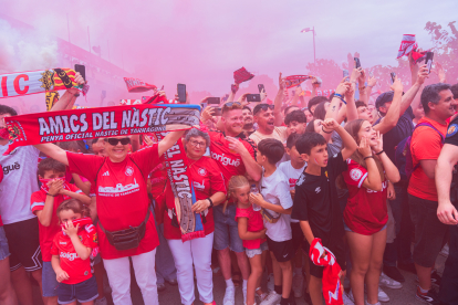 Imatges prèvies al partit entre el Nàstic i el Málaga