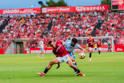 Imatge del partit entre el Nàstic i el Málaga