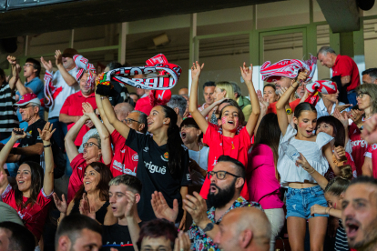 Imatge del partit entre el Nàstic i el Málaga