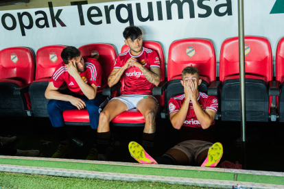 Imatge del partit entre el Nàstic i el Málaga