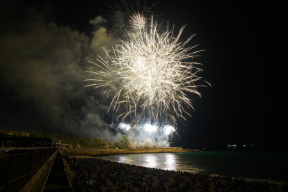 Imatge de la primera nit del Concurs de focs Artificials de Tarragona.