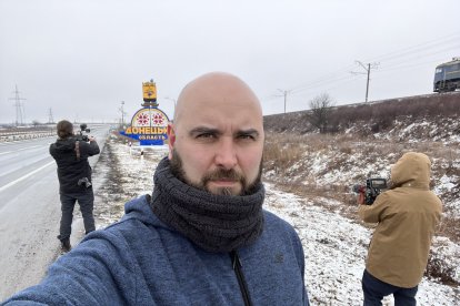 Pablo González a l'entrada del Donbass.