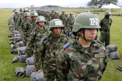 Fotografía de archivo de integrantes de las Fuerzas Militares colombianas