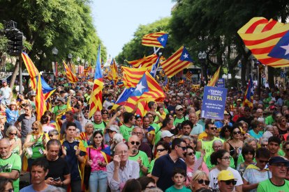 Imatge de la manifestació unitària de la Diada Nacional de l’Onze de Setembre a Tarragona.