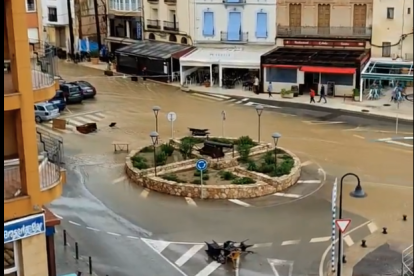 Imatge de les inundacions a l'Ametlla de Mar