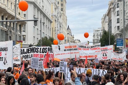 Imatge de la protesta a Madrid el 13 d'octubre.