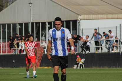 El jugador del Reus FC Reddis, Ramon Folch, durant el partit contra el Girona B, ahir.