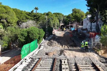 Obres al túnel de Roda de Berà.