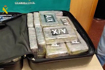 Imatge de la droga intervinguda a l'aeroport del Prat