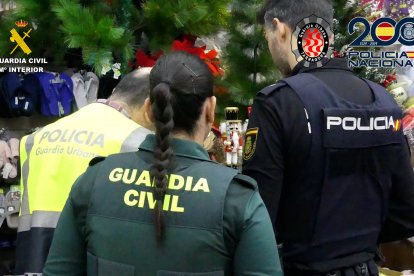 Un instant de l'operatiu conjunt a Tarragona.