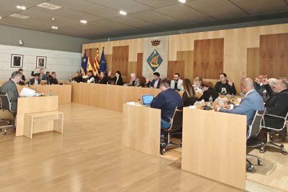 Imatge del darrer ple municipal de l’Ajuntament de Salou