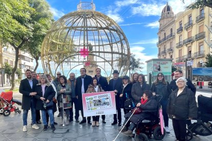 Imatge de la presentació del nou Cupó de l'ONCE en què apareix la Rambla Nova.