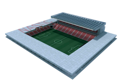 Recreació virtual del projecte de nou estadi del Nàstic a Camp Clar.