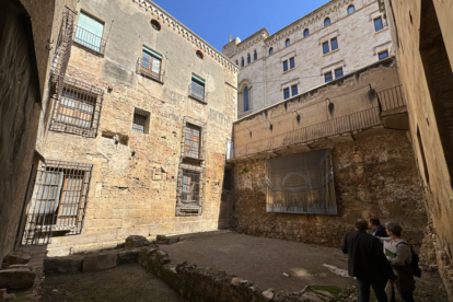 Imatge de l'estat actual de la Sala Axial on es troben les restes del Temple romà d'època flavia.