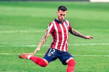 Imatge de Ricard Sánchez amb l’Atlético de Madrid.