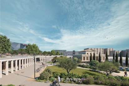 Render dels jardins de la Necròpolis de Tarragona.