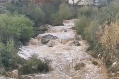 Imatge del riu Brugent al seu pas per La Riba