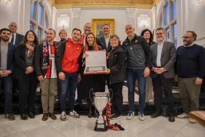 Celebración Reus Deportiu de hockey.