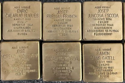 Foto de les Stolperstein d'aquest 2025.