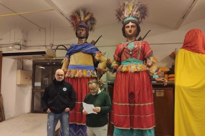 Imatge del Gegant Indi de Reus un cop reconstruït.