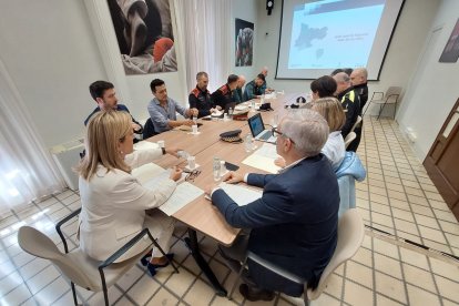 Imatge de la reunió de la Junta de Seguretat Local de Valls, aquest dimecres.