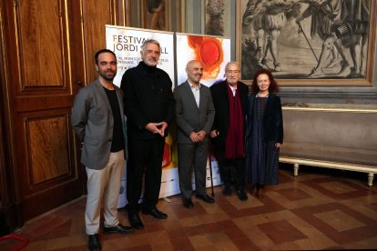 Foto de família del Festival Jordi Savall al Palau Moja.