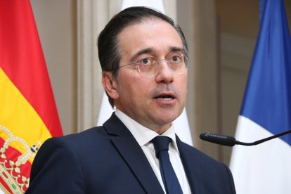 El ministre d’Exteriors, José Manuel Albares, aquest dilluns a Madrid amb una reunió sobre defensa europea i Ucraïna