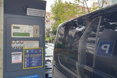 Imatge d'un parquímetre de Salou.