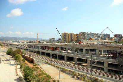 Vista aèria de la futura estació de La Sagrera