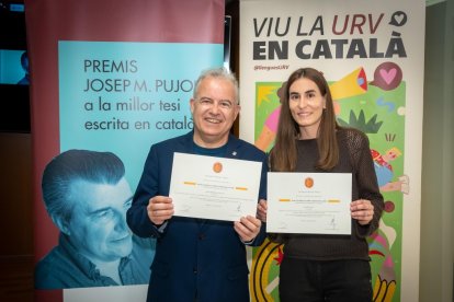 Jordi Bertran i Helena Segú, els dos guardonats.