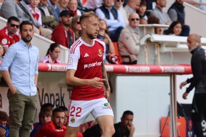 Víctor Narro durant el partit.