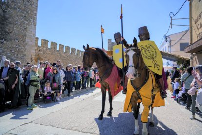 Imatge d'un acte que va tenir lloc ahir en el marc de la Setmana Medieval de Montblanc.