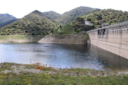 Imatge del pantà de Siurana, al 25%, aquest dimecres.