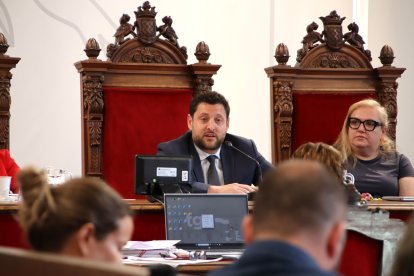 L'alcalde de Tarragona, Rubén Viñuales, durant el ple d'aquest divendres.