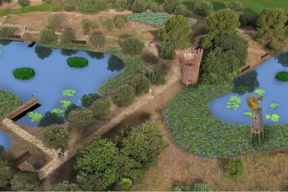 Render de la futura bassa naturalitzada.