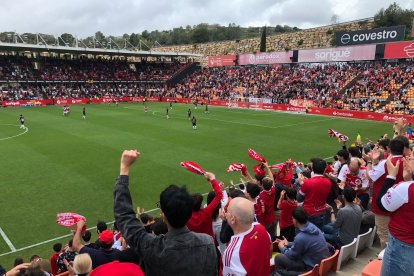 Imatge del Nou Estadi Costa Daurada durant el partit Nàstic-Lugo